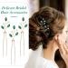 inSowni 7 Pieces Vintage Proms Bridal Wedding Glitter Emerald Green Rhinestone Crystal Gold Metal Hair Side Combs Slides U-shaped Hair Pins Accessories for Women Flower Girls Brides Bridesmaids - Buy Online on GoSupps.com