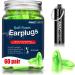 Ear Plugs AMAZKER Bell-Shaped 60 Pairs Ultra Soft Earplugs SNR-35dB Perfect for Sleeping Snoring Working Study Travel with Aluminum Carry Case No Cords Noise Reduction Bright Green