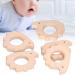 5Pcs Baby Teething Toy - Wooden Hedgehog Pendant | Beech Wood Animal Shape for Handmade Necklaces & Bracelets - Buy Online on GoSupps.com