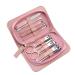 ZSLBMD Stainless Steel Manicure Set Beauty Tools Nail Clippers Nail Clippers Manicure 13*8.3CM Roze