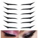 Zeaybsr Eyeliner sticker 6 pairs of black thin eyeliner stickers reusable eyeliner stickers easy to attach and remove (GT2204)