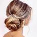 Bohend Rhinestone Hair Comb Crystal Hairpieces Wedding Bun Comb Hair Styling Accessories for Women and Girls (2) - Buy Online on GoSupps.com