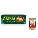 Italian Gourmet E.R. 6 x Grisbi Vegan Frolle Ripiene di Crema Gianduia Biscuits Cookies Cookies Shortbread Vegan Gianduia Creme 135g + Italian Gourmet Pulp 400g