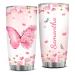 Wassmin Butterfly Gifts for Women Personalized Butterfly Tumbler Stainless Steel 20oz 30oz Coffee Travel Cup Custom Gifts forWoman Girls Friend Spirit Animal Lovers Birthday Christmas Style 5