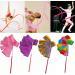 Ceqiny 5pcs Dance Ribbons with Wand - 2 Meters Rhythmic Gymnastic Rainbow Streamers for Talent Shows and Baton Twirling | Assorted Colors - Buy Online on GoSupps.com