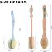 2 Pack Double Sided Bath Brushes with Long Wooden Handle - Exfoliating Skin for Men and Women - Buy Online on GoSupps.com