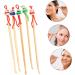 EXQUIMEUBLE Cartoon Ear Cleaner Set 12Pcs Hanging Wooden Wax Removers Random Color Ear Wax Removal Tools for Boys and Girls and Adults - Buy Online on GoSupps.com