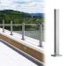 Glass Balustrade Square Post Stainless Steel Balcony Guardrail 85/90/95/100/105cm (33.4/35.4/37.4/39.3/41.3In) for Indoor Outdoor Attic Fence Stair Balcony Deck Corner Post 850mm /33.4in Mid Post 900mm/35.4in