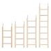 AHANDMAKER Bird Step Wood Ladder Natural Wood Bird Climbing Toys Birds Steps Climbing Bridge Wooden Ladder for Parrot Parakeet Cockatoo Lovebirds Budgie