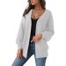 Gefomuofe Cardigans for Women Long Sleeve Cardigan for Women Pocket Jacket Cardigan Women's Blazer Cardigan Outerwear Elegant Shoulder Jacket Top Casual Top White XL
