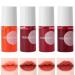 AOOWU Mini Liquid Lipstick 4 Colors Lip Stain Cheek Tint Set 2in1 Versatile Lips and Cheek Tint Moisturizing and Long Lasting Waterproof Makeup