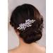 Deniferymakeup Bride Wedding Hair Comb Rhinestone Hair Piece Silver Rhinestone Headpiece Bridal Hair Accessories for Women and Girls (Purple)