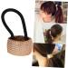 HONMEET Fashion Hair Bands for Womens Hair Goody Hair Ties Rhinestone Tail Hair Bands Ponytail Tie Womens Hair Accessories Punk Hair Tie Hair Ties for Women Ponytail Button Miss Girl - Buy Online on GoSupps.com