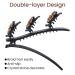 LuckyGrass Sparkling Crystal Stone Braided Hair Clips - Set of 4 Triple Duckbill Barrettes for Women and Girls - Buy Online on GoSupps.com