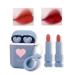 LAMUSELAND Matte Lipstick Makeup Set, 2Pc/Set Waterproof Long Lasting Velvet Moisturizing lip stain Earphone Dual-color Lip Gloss Primer, Non-stick Cup Lip Make Up Gift Kit for Girls (Blue)