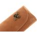 Elegant Suede Glasses Case with Bee Brooch & Microfiber Cloth - Light Brown | Stylish & Durable International Shipping - Buy Online on GoSupps.com