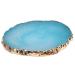 Fictory Natural Resin Stone Palette Natural Resin Stone Nail Art Plate Gel Polishing Holder Drawing Nail Art Display Gel Polishing Holder(Blue)
