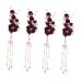 Beaupretty the girl chinese hair accessories accessories side the flowers plush ball China hairpin Hairball zinc alloy tassel hair accessories for girls hanfu hair Accessories
