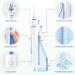KouRy Portable Water Flosser - Multifunctional USB Charging Dental Oral Irrigator 240ml IPX7 Waterproof 3 Cleaning Modes for Home & Travel - White - Buy Online on GoSupps.com