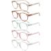 Koosufa Anti-Blue Light Reading Glasses for Men & Women - Stylish Spring Hinge Round Design Visual Aid in 5 Colors (1.0 to 4.0) - Buy Online on GoSupps.com