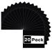 HTVRONT Black HTV Heat Transfer Vinyl Bundle: 20 Pack 12" x 10" Black Iron on Vinyl for T-Shirt Black Heat Transfer Vinyl for Cricut Silhouette Cameo or Heat Press Machine