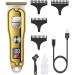 High Performance Beard & Mustache Trimmer for Men - Cordless and Powerful Neck & Hair Trimmer Stainless Steel Blades with 4 Combs 100 Min Runtime Ideal for Barbers & Travel
