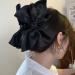 Wiwpar Large Chiffon Hair Bow Claw Clip - Black Ribbon Bow Barrette for Women & Girls - Buy Online on GoSupps.com