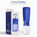 Foldable Dog Water Bottle | Travel-Friendly Dog Water Dispenser - BPA-Free, Lightweight, 12 oz - Blue - Buy Online on GoSupps.com