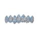 Hip Hop Blue Zircon Teeth Grillz Top Bottom Tooth Cap Decor Dental Grills for Unisex Rapper Jewelry Silver lower teeth