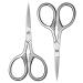 Professional Grooming Scissors Small Scissors for Hair Nose Eyebrow Trimming Facial Mustache Eyelashes. Precision Stainless Steel Scissors - Asontao (2Pcs Small scissors)