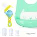 Dahema Newborn Pacifier & Bib Set - Waterproof Silicone Teething Bite Ring Ideal Weaning & Gum Massage - Light Blue - Buy Online on GoSupps.com