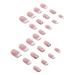 press-on nails French square fake nails short press-on nails reusable short nails press-on cute nails set for women DIY family party date wedding manicure tips