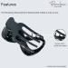 Parcelona French Infinity Loop Black Cellulose Acetate Hair Claw Clip for Women and Girls - Buy Online on GoSupps.com