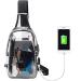 TINYAT Clear Sling Bag with USB Charging | Stadium Approved Transparent Chest Bag for Women Men - Buy Online on GoSupps.com