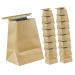 Sickness Vomit Hospital Bag 15pcs Vomit Bag Kraft Paper Light Brown Travel Vomit Bags Disposable Travel Motion