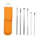 GserGdK Innovative Spring Earwax Cleaner Tool Set Earwax Removal Kit Ear Wax Removal 6-in-1 Ear Pick Tools Reusable Ear Cleaner Yellow