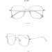 KDOQ Oversized Polygon Anti Blue Light Glasses for Women & Men - Ultra Light Alloy Frame in Silver | International Shipping - Buy Online on GoSupps.com