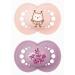 MAM Original S269 pacifier matt SkinsoftTM silicone 6+ months pink 2 pieces with self-sterilising box Pink 6+ meses