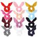 12 pieces hair hair tie rabbits rabbit earrings hair bands satin hair tie elastic hair tie ligaments liger ponytail holder for girls women ...