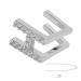 Single Tooth Brace Capital Letter H Hip Hop Teeth Decoration Halloween Tooth Accessories (Silver Color)