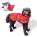 TAIL BLAZERS All Seasons Quality Waterproof Dog Coat with Harness hole. Detachable Quilted Liner Adjustable Reflective Dog Raincoat. 2-in-1 dog Jacket + dog coats waterproof. (M) Red Medium