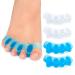 Sumiwish Toe Separators 8 Pcs - Plantar Fasciitis Relief, Bunions, Hammer Toes - Soft Gel Toe Spacers (Blue/Clear) - 4 Pairs - Buy Online on GoSupps.com