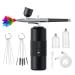 QUR 1 Set Black Oxygen Injector Protable Airbrush for Nails Art Paint Air Compressor Nano Fog Mist Spray Manicure DIY Cake Sprayer