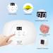 LKE 72W UV LED Nail Lamp with Base Top Coat Kit - Professional Gel Polish Light Dryer for Curing Manicures - Auto Sensor Technology - Nail Gel Kit for Women (White) - Buy Online on GoSupps.com