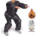 XX-Large Black Heavy Duty Sauna Suit for Men and Women - Weight Loss, Exercise, Slimming, Gym Fitness, Anti-Rip Sweat Suit - Buy Online on GoSupps.com