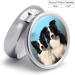 Round Border Collie Print Pill Box - 3 Compartment Metal Portable Pill Organizer Decorative Pocket Medicine Case - Buy Online on GoSupps.com