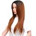 BGHJUE Wig Long Straight Heat Resistant Ombre Color Wigs Hair For Womens 26inchPink Light greey26 inch