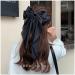 Elegant Satin Hair Bows Clips for Women - Chic Large Bow Barrette Slides with Long Tail - Ideal Hair Accessories for Girls Metal Clips for Secure Hold Perfect for Daily Outfits  - Buy Online on GoSupps.com