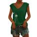 Short Sleeve T Shirts Clothing Woman T-Shirt Casual Black Clothing Top Women's Floral Pattern for Women Crop Tops Shirt Shirts Top Women's Summer Tank Top 3-green L