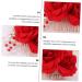 Angoily Flower Hair Comb Flower Hair Clip Flower Hair Accessories Garlands for Decor Floral Hair Clips for Women Bridal Hair Clip Tiara Rose Red Wedding Rhinestones Bride - Buy Online on GoSupps.com